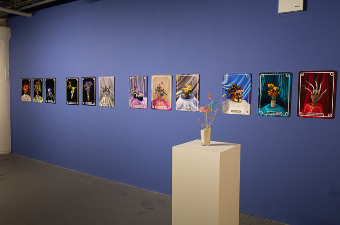 Installation view of photo prints